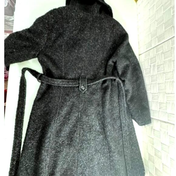 "L.L. COLLEZIONI ITALIA" Wool,Mohair,Alpaca, Black Trench Coat,Old Money,Classic - Picture 12 of 12